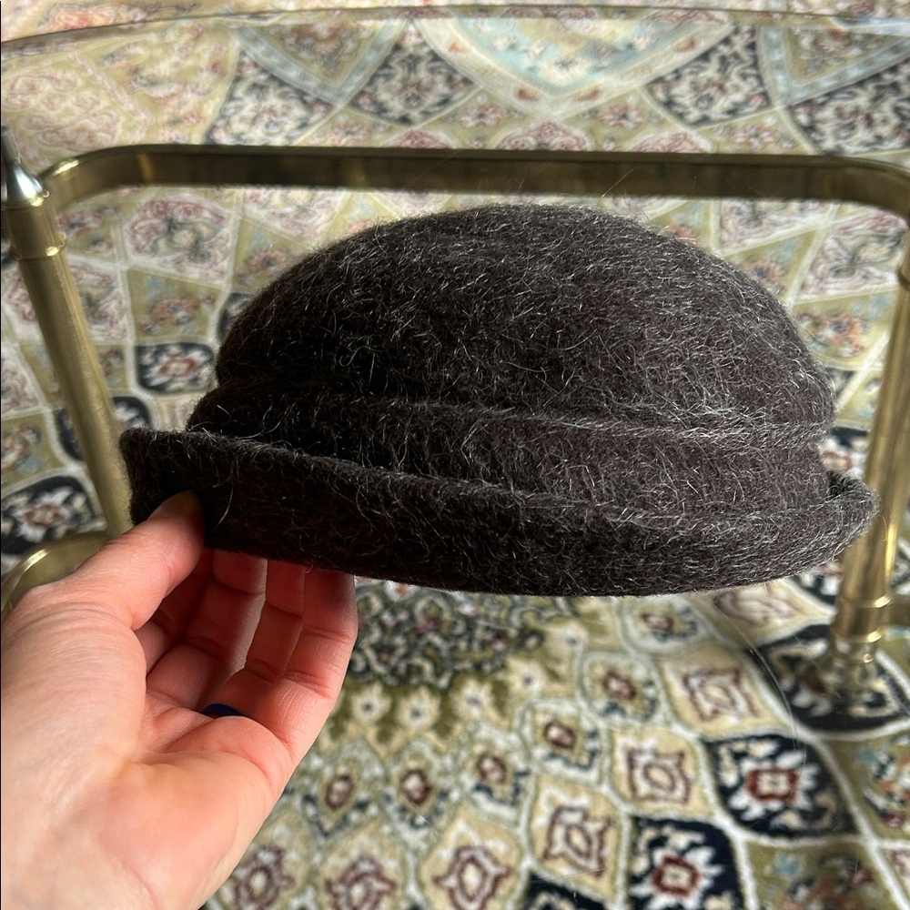 Vintage Dark Gray Wool Hat
